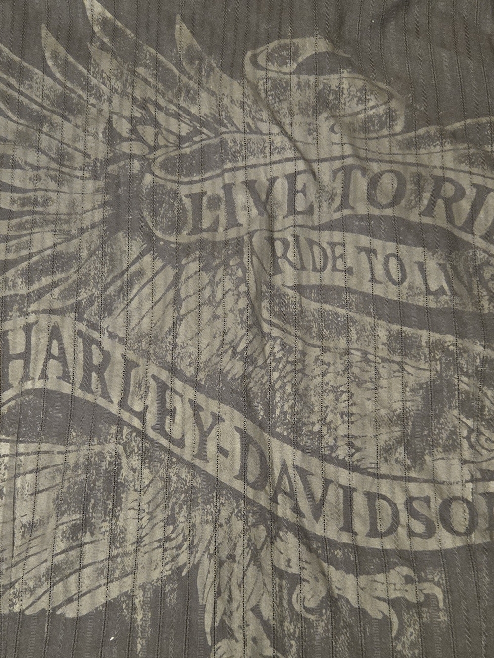 Womens Harley-Davidson Gray Eagle Print Button Up Shirt Size 1w